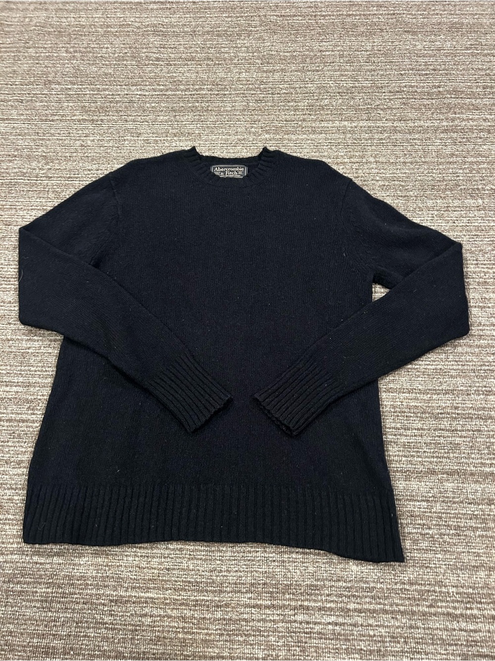 90s Vintage Abercrombie & Fitch 100% Shetland Wool Crewneck Sweater Men Large